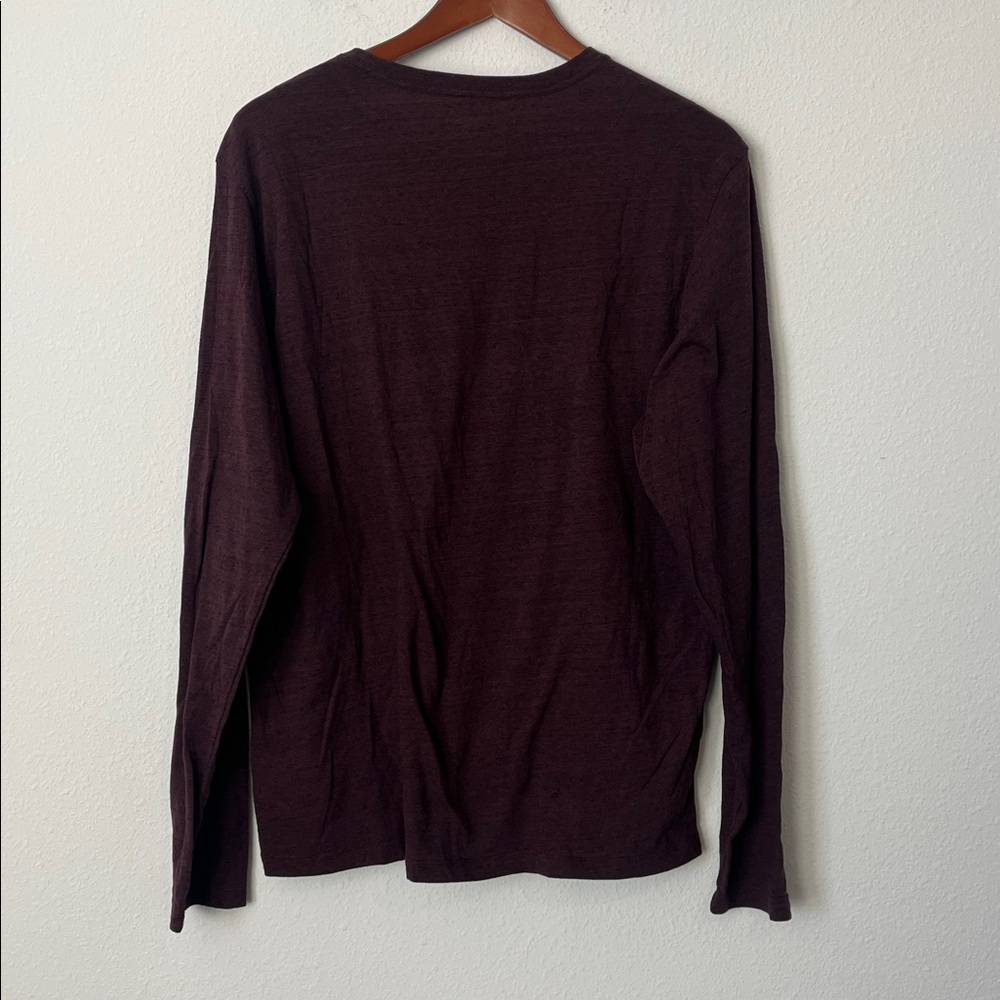 Old Navy Burgundy Long Sleeve Soft Washed Tee - Picture 3 of 3